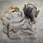 Silk Wool Blended  Embroidered Scarves