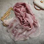 Silk Wool Blended  Embroidered Scarves