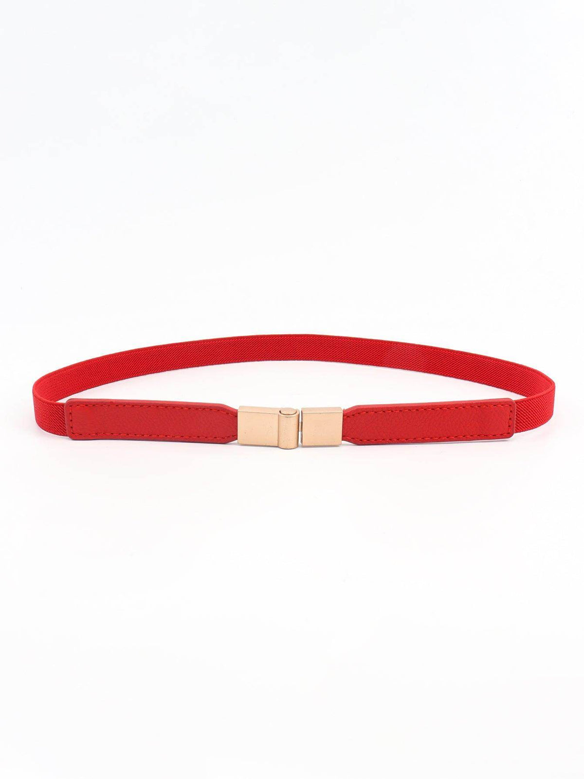 PU Elastic Skinny Belt for Women Adjustable Fashion Accessory