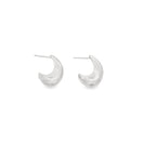 Chunky Gold Crescent Stud Earrings (K290A)