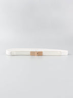 PU Elastic Skinny Belt for Women Adjustable Fashion Accessory