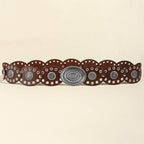 Stylish Oval PU Belt for Men and Women Casual Wear