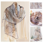 Silk Scarf Women's Mulberry Silk Printed Shawl
