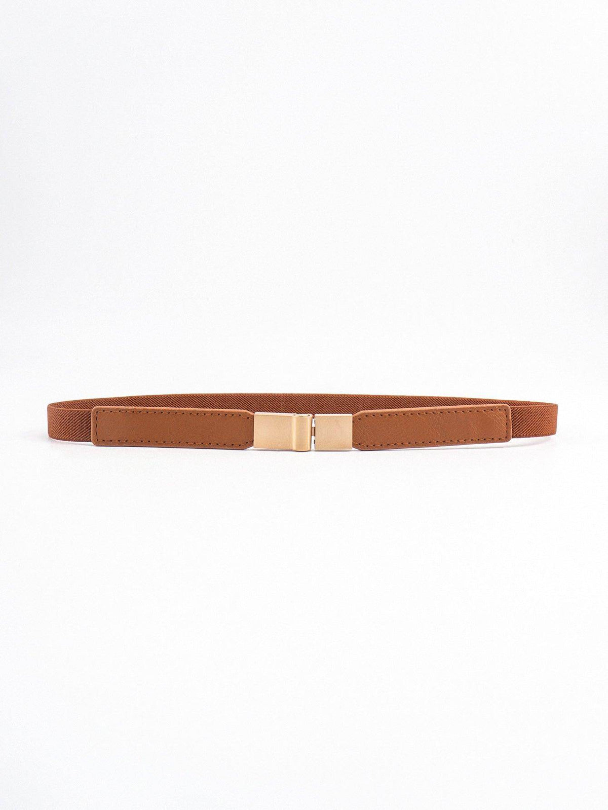PU Elastic Skinny Belt for Women Adjustable Fashion Accessory
